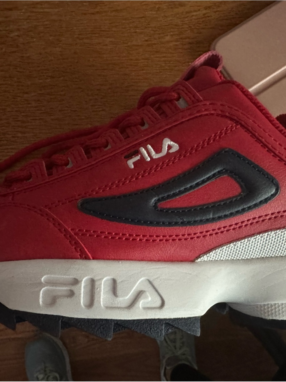 Fila Kids Red and Black Chunky Sneaker